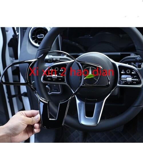 For Mercedes-Benz 20-21 B-Class GLA/GLB glb200 steering wheel sequin button decorative frame modified interior stickers