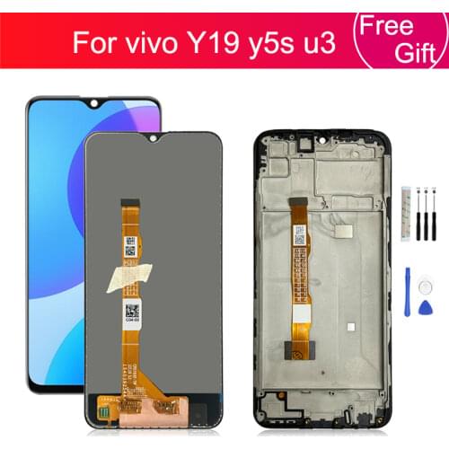 For vivo Y19 LCD y5s display u3 touch screen digitizer assembly y19 screen replacement u3 display repair parts 6.53"