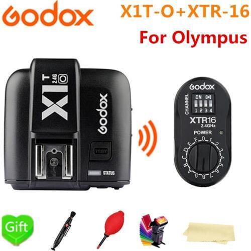 Godox X1T-O Transmitter TTL HSS Wireless Flash Trigger + XTR-16 Receiver for Olympus Panasonic Cameras AD180 AD360 AD360II