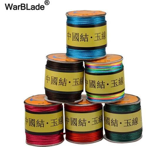 60m 1.5mm 2mm 2.5mm Cotton Cord Nylon Thread Cord Chinese Knot Plastic String DIY Rope Bead Bracelet Necklace Jewelry Making