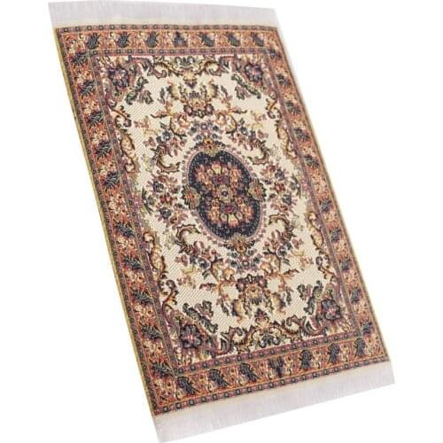 Turkish Style Carpet Miniature Embroidery Cloth Mat Suitable for 1/12 Dollhouse Decor Accessories Ornaments