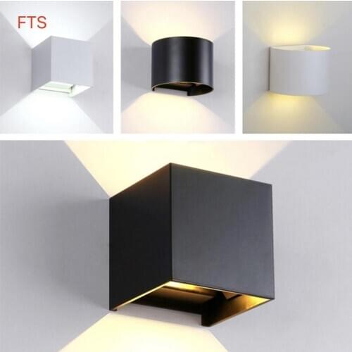 Square LED aluminum dimmable indoor and outdoor lighting pure aluminum waterproof aisle light corridor bedside wall lamp