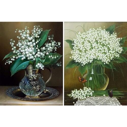 5D DIY Diamond Painting Flowers Cross Stitch Kit Full Drill Square Embroidery Mosaic Art Picture of Rhinestones Home Decor Gift