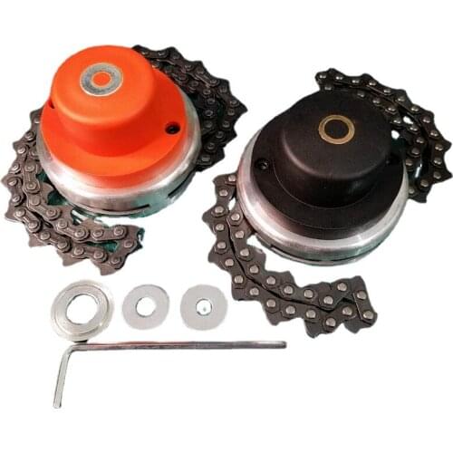 New 1 Set Universal 65Mn Lawn Mower Chain Trimmer Head Brushcutter for Garden Grass Brush Cutter Tools Spare Parts Replacement