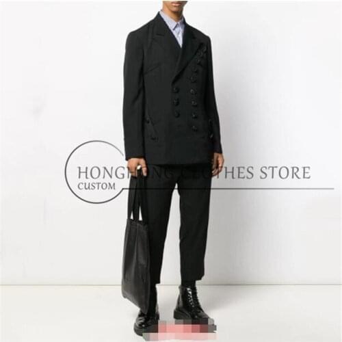 The new mens loose suit is a versatile long sleeve multi-button decorative suit jacket tailored mens large size