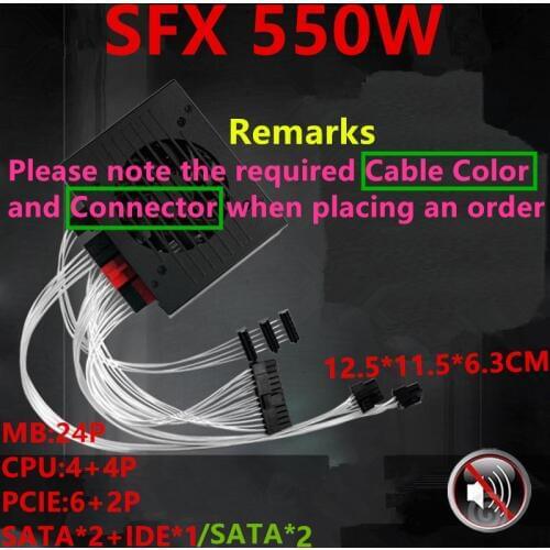New PSU For Water Cooled Seiko ITX SFX Full Module A50 A60 K56 K99 550W Power Supply SFX 550W