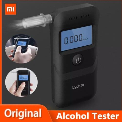 New Xiaomi Lydsto Alcohol Detector Professional Breath Tester LCD Screen Mini Digital Drunk Driving Blowing Tester Breathalyzer