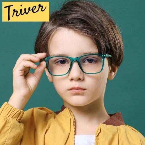 Anti Blue Light Glasses For Boys Girls TR90 Soft Frame Goggle Clear Lens Kids Eywear Children Eyeglasses Plain Mirror New