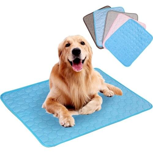 Pet Cooling Mat for Small Medium Large Dogs Breathable Dog Summer Bed Blanket Cat Ice Pad Washable Mascotas camas para perro