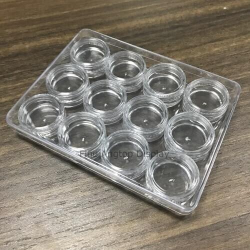 Plastic Nail Art Glitter Mix Box Small Jewelry Beads Earrings Storage Jar Art Decoration Round Packaging Boxes Jewellery Display