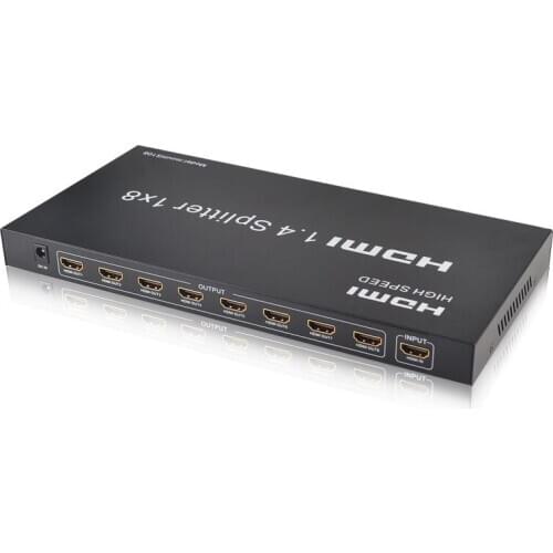 HDMI Splitter 1 in 8 out 4K High Resolutions up to Ultra HD 4K 1x8 Support 3D HDTV 1080P