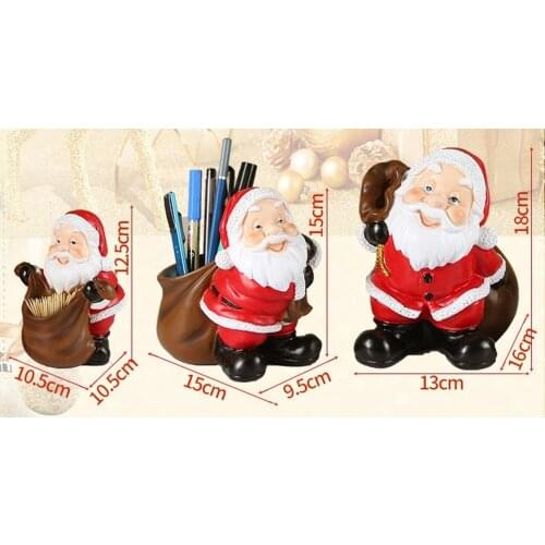 Christmas decorations cute Santa pen holder desktop decoration childrens Christmas gifts Christmas Eve gifts