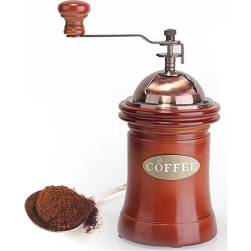 Manual Wooden Coffee Grinder Hand Grinding Machine Retro Style Design Coffee Bean Food Pepper Mills Vintage Maker Kitchen Tools
