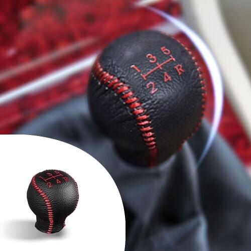 Muchkey Leather Gear Shift Knob Cover MT For VW Passat 2009 5 Speed Manual Shift Lever