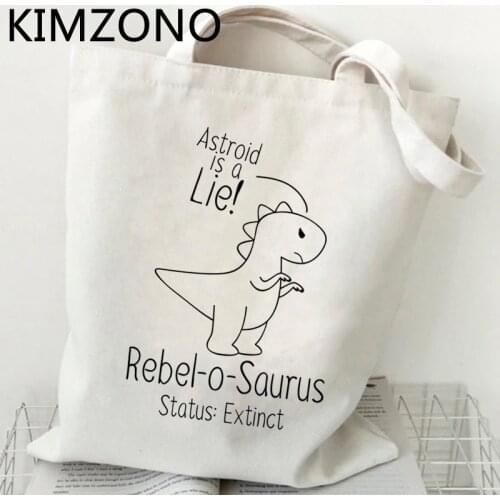 Dinosaur shopping bag shopping shopper recycle bag jute bag bolsa handbag bag net tote boodschappentas foldable grab