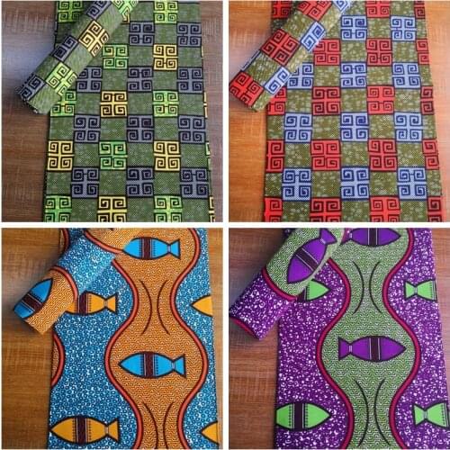 100% Cotton African wax Prints Fabric 2020 New High Quality Guaranteed Veritable Ankara Wax african wax fabric green
