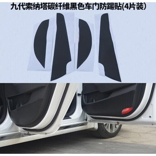 TOMMIA For Hyundai Sonata 9th Car Inside Door Cover Scratch Protection Anti Kick Pads Carbon Fiber Stickers Hub sticker