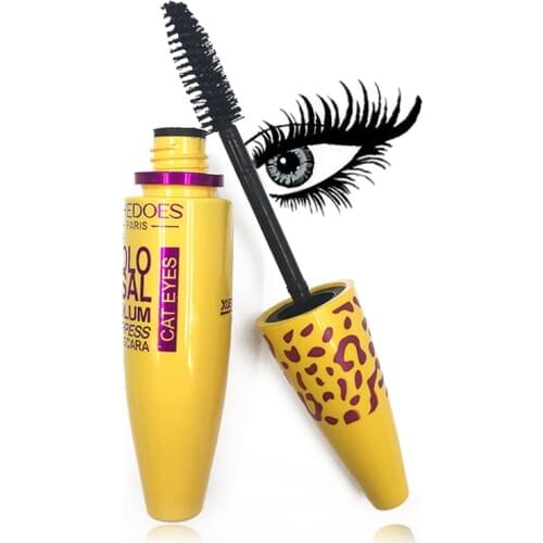 MOONBIFFY Makeup Eyes Eyelash Extension Professional Waterproof Mascaras Cosmetics Easy to Wear Natural Black Curling Mascara