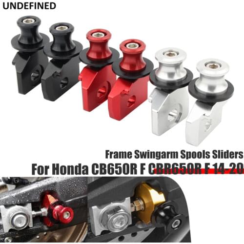 Motorcycle Swingarm Spools Slider Chain Adjustment Block Frame Mounting Bracket Screw for Honda CBR650R CBR650F CB650F 2014-2020
