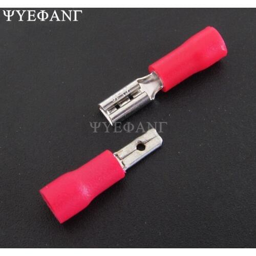 20sets 2.8mm Insulated Seal Spade Wire Connector Male Female Crimping Terminals Electrical Crimp Terminal for 16AWG - 14AWG Wire