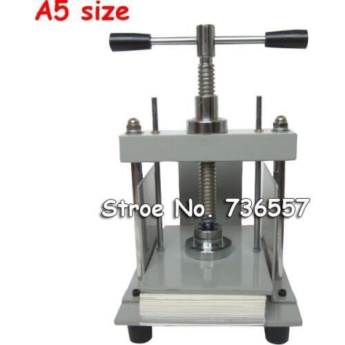 A5 size Manual flat paper press machine for photo books, invoices, checks, booklets, Nipping machine