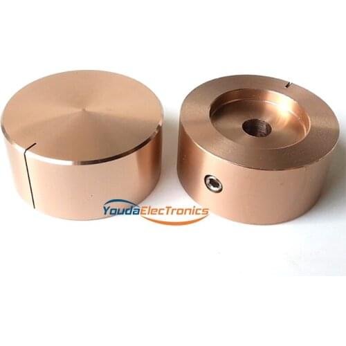 2PCs 32x15mm Gold color Aluminium volume potentiometer Knob for Guitar Amplifier 6.0mm