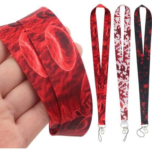 DZ1543 Doctor Nurse Blood Donation Station Accessories Lanyards Keychain Badge Holder ID Card Pass Hang Rope Lariat Key Chain