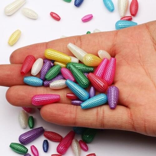 Mixed Shape Imitation Pearl Beads Oval Acrylic Loose Spacer Beads For Jewelry Making Diy Handmade Bracelet Necklace Accessories