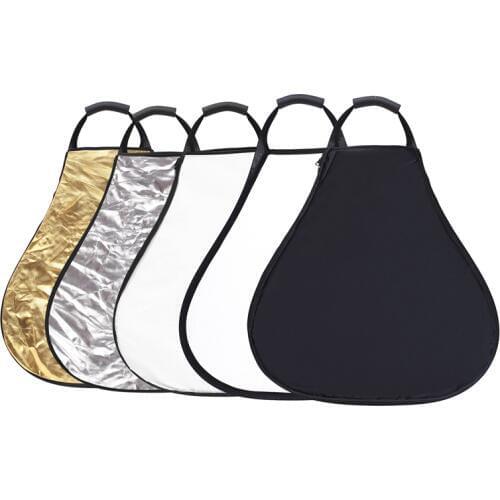 CY Free Ship 80cm 5 in 1 Triangle Portable Collapsible Light Photography Reflector with the handle for Studio Multi Photo Disc