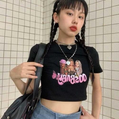 Cyber Y2k Grunge Clothing Women Sexy Pink T-shirt Punk Gothic Streetwear Women Top Tshirt Harajuku Clothes Tee Top Kawaii E-girl