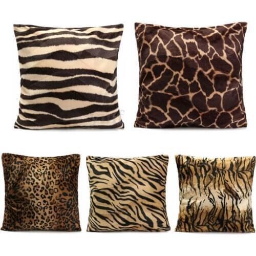 Leopard Zebra Pillowcase Throw Silp Waist Bolster Cushion Including Home Car Decor