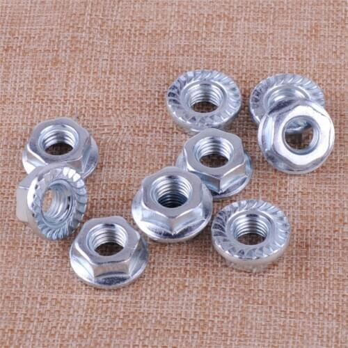LETAOSK 10pcs 10mm Metal Bar Nuts Replacement High Quality Fit for STIHL MS070 080 138 Chainsaw 92202601300