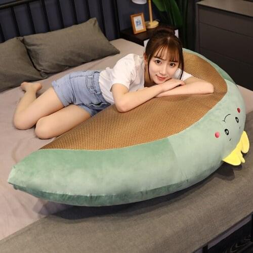 Summer Cool Semicircle Plush Animal Pillow Lumbar Support Pillow Washable Pillowcase Cat Bear Pig Throw Pillow