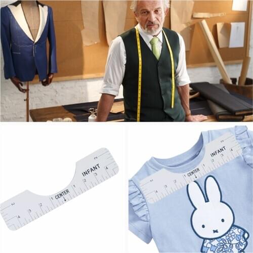 4Pcs/Set Ruler For Round Neck T-shirt Alignment Measured Office For School 2020/2021 School Supplies And Accessories Hot Sale