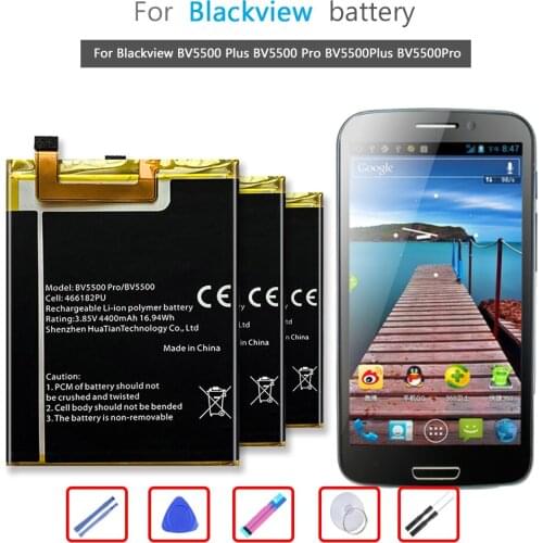 BV5500 4400mAh Li-ion Polymer Battery For Blackview BV5500 Plus BV5500 Pro BV5500Plus BV5500Pro Bateria