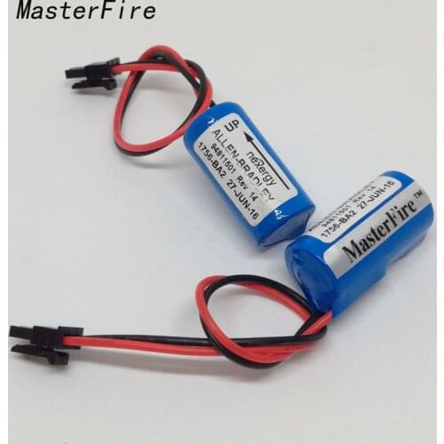 MasterFire 10pcs/lot New Original Allen Bradley 1756-BA2 PLC Controller 3V Battery Lithium Batteries with Plug