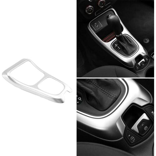 Matte Silver Gear Shift Box Lever Frame Cover Trim for Jeep Comp 2017 2018 2019 2020
