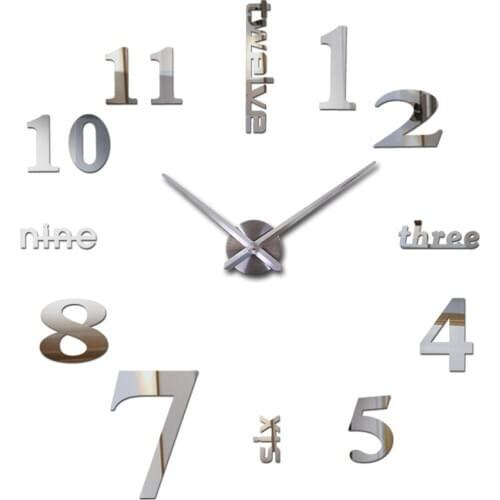 Fashion new wall clock watch clocks Circular relojde pared home decoration acrylic special sticker Living Room Needle