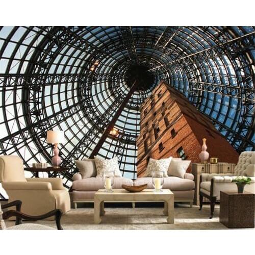 Beibehang Custom Wallpaper 3D Vision Large Vintage Building Architectural Space Corporate Office Background Wall 3d wallpaper