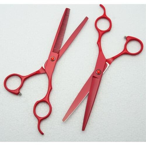 6.5 inch Customized Logo Toppest Hairdressing Scissors 440C 62HRC Barbers Cutting Scissors Thinning Shears Hair Scissor