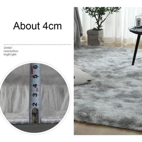 Nordic Pile Plush Carpet Rugs For Living Room Large Gradient Soft B Tie-dye Anti-Slip Size Child Bedroom/Study/corridor Car C6K8