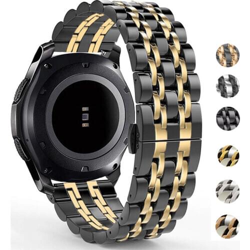 For Samsung Galaxy Watch 3 41 45mm 46mm 42mm for Gear S3 22mm 20mm Amazift Solid Metal Stainless Steel Strap Wristband Bracelet