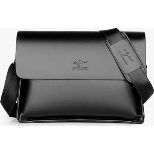 Kangaroo Famous Brand Vintage Messenger Bag Men Leather Crossbody Bag For Men Business Shoulder Bag Summer Male Flap Travel Bag