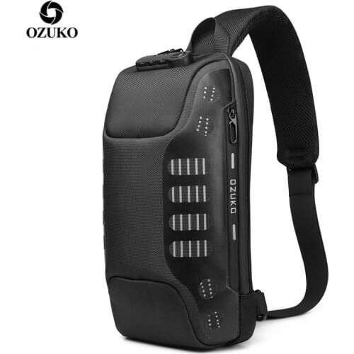 OZUKO Multifunction Crossbody Bag for Men Anti-theft Shoulder Messenger Bags Male Waterproof Short Trip Chest Bag Fahion New