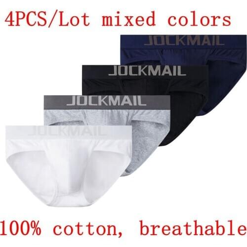 JOCKMAIL Sexy Men Underwear Men Briefs Underpants Jockstrap Gay Mens briefs Low waist Low waist 100% cotton, breathable European