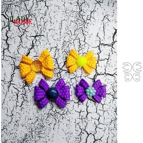 2Pcs Bowknot Metal Cutting Dies for Craft Dies Stencil Templates Scrapbooking Embossing Knife Blade Punch Card Dies Cut New
