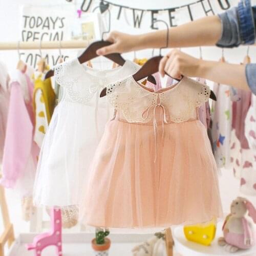 2021 Summer Cute Baby Girl Dress Cartoon Baby Princess Birthday Party Dress Gauze Dress Costume Toddler Baby Childrens Clothing