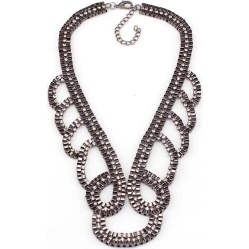 2021 New Arrival Design Fashion Brand Multi Layer Necklace Gold Statement Pendant Crystal Rhinestone Necklace for Women Jewelry