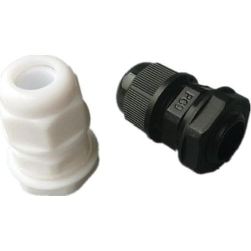 5pcs PG9 Cable Gland Waterproof Connector Plastic Joint Fixed Head Cable Bond For 4-8mm White Black Nylon Plastic Connector