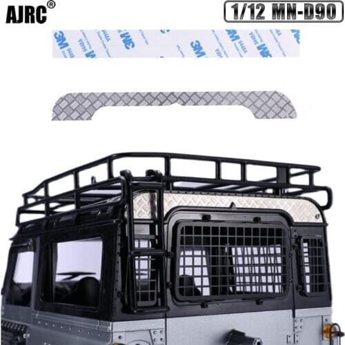 AJRC 1/12 MN-D90 Defender modified parts car Metal rear skid plate, roof skid plate Toy car parts